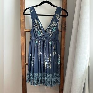Free People Boho Mixed Floral Print Dress